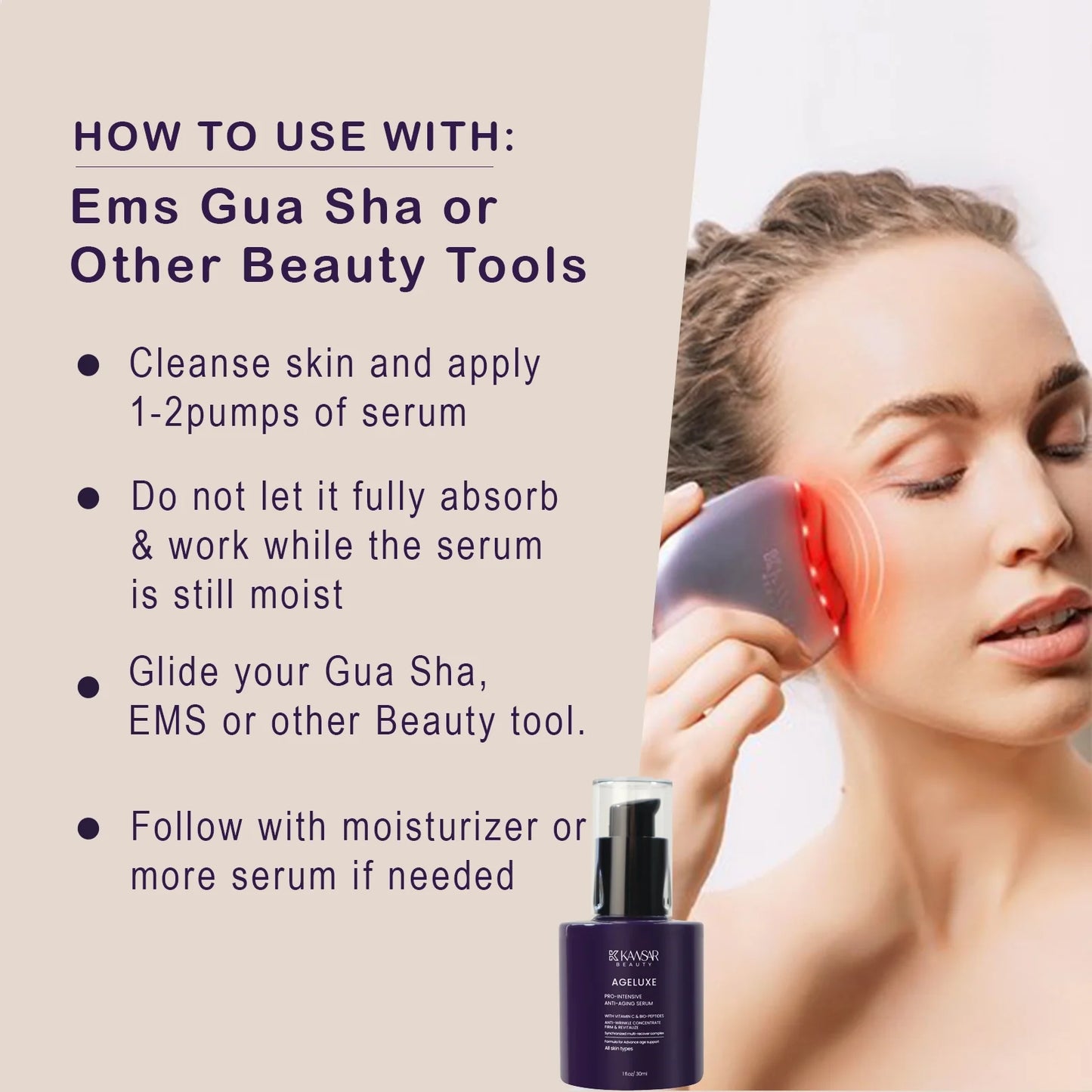 Ageluxe Anti Aging Serum – Vitamine C, Niacinamide & Bio Peptiden voor Stevigheid & Glow