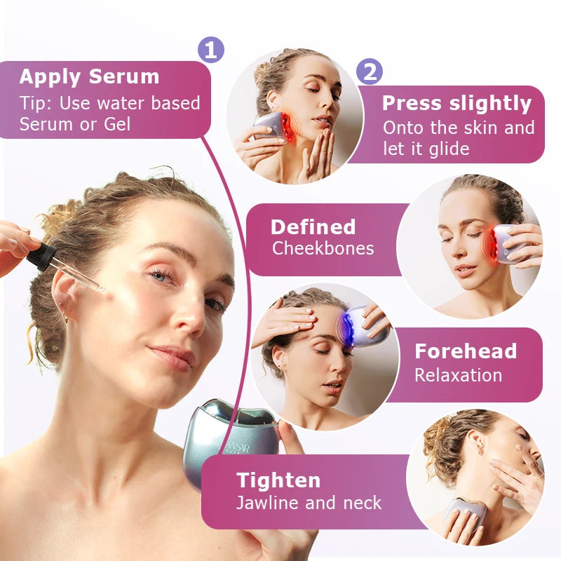 EMS Gua Sha | Huidverzorgings & Beauty tool met Lichttherapie