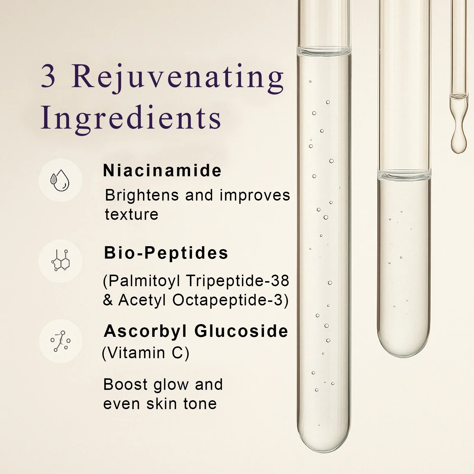 Sérum anti-âge Ageluxe – Vitamine C, niacinamide et biopeptides pour une peau ferme et éclatante 