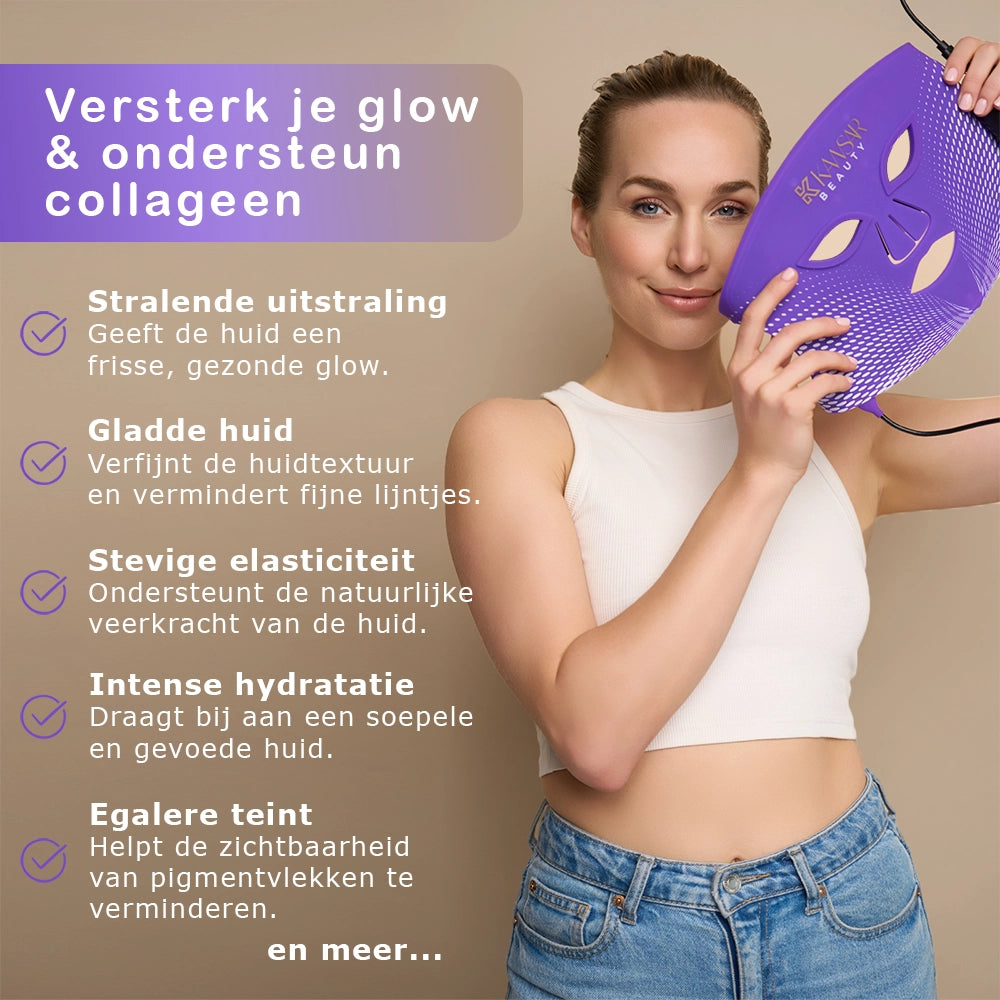 LED Gezichtsmasker – LED Masker met 7 Modi & NIR Lichttherapie