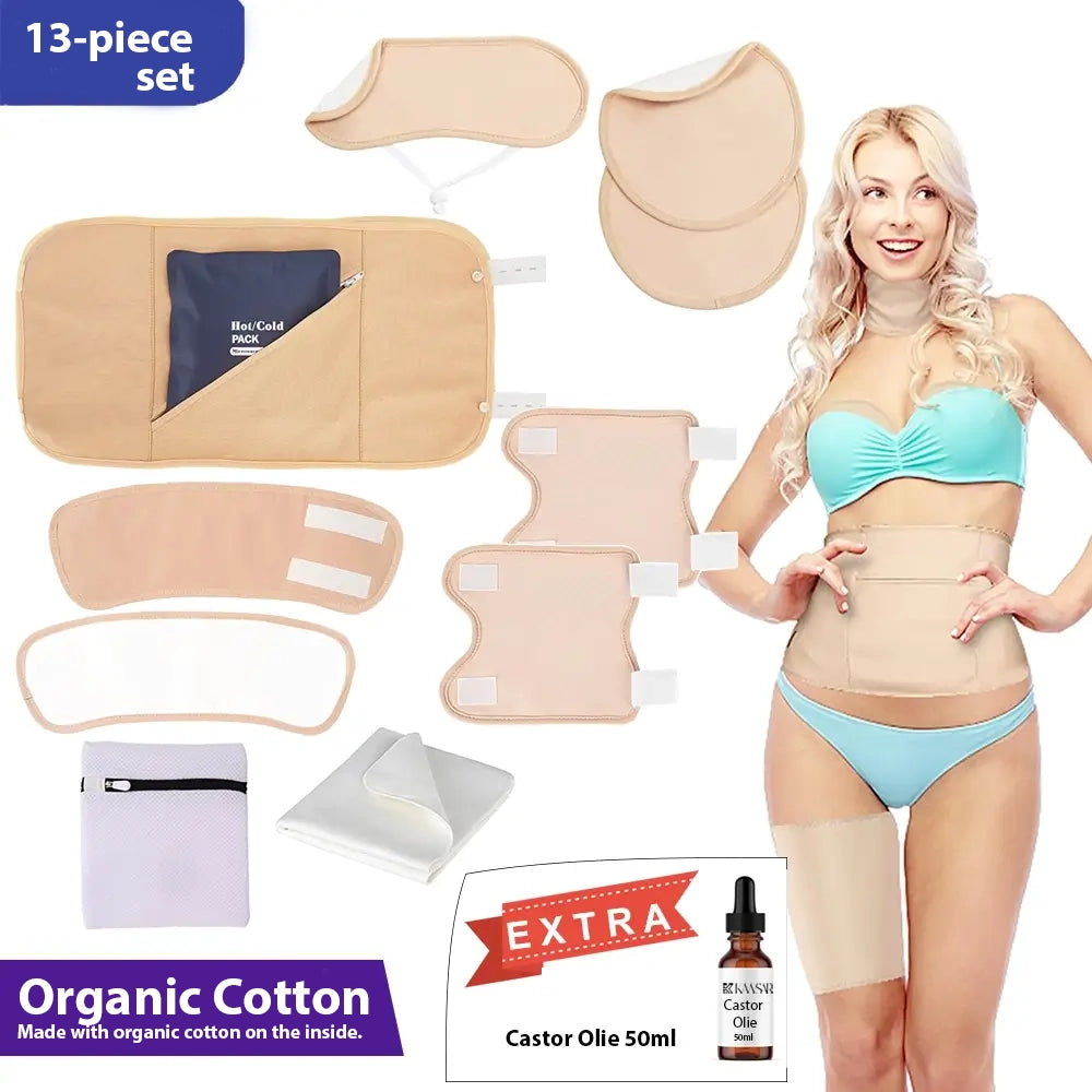 The Restore Wrap Set – 12-delige castorolie-wrapset