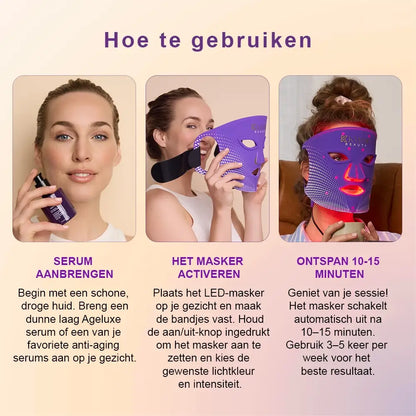 LED Gezichtsmasker – LED Masker met 7 Modi & NIR Lichttherapie