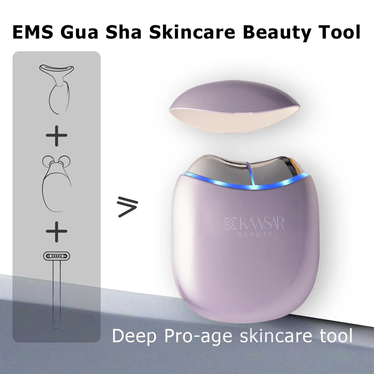 EMS Gua Sha met LED-licht - The Sculpt Tool