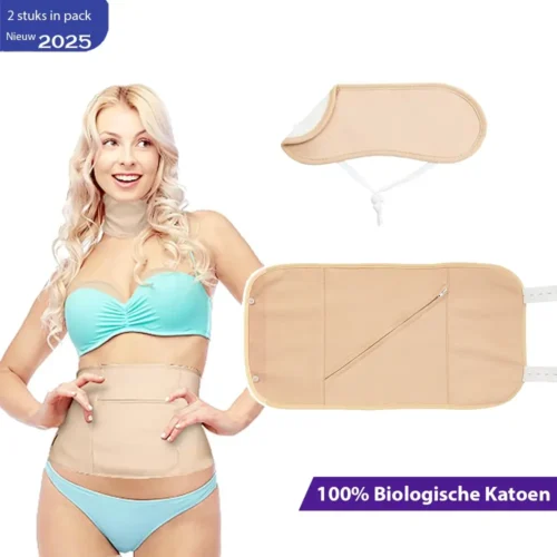 Castor Olie Pack – 100% Biologisch Katoen – Verschillende Maten & Sets voor Buik, Nek, Borsten, Knieën, Taille, Benen & Voeten