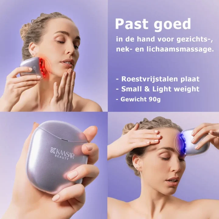 Premium EMS Gua Sha | Huidverzorgings & Beauty tool met Lichttherapie - Afbeelding 5