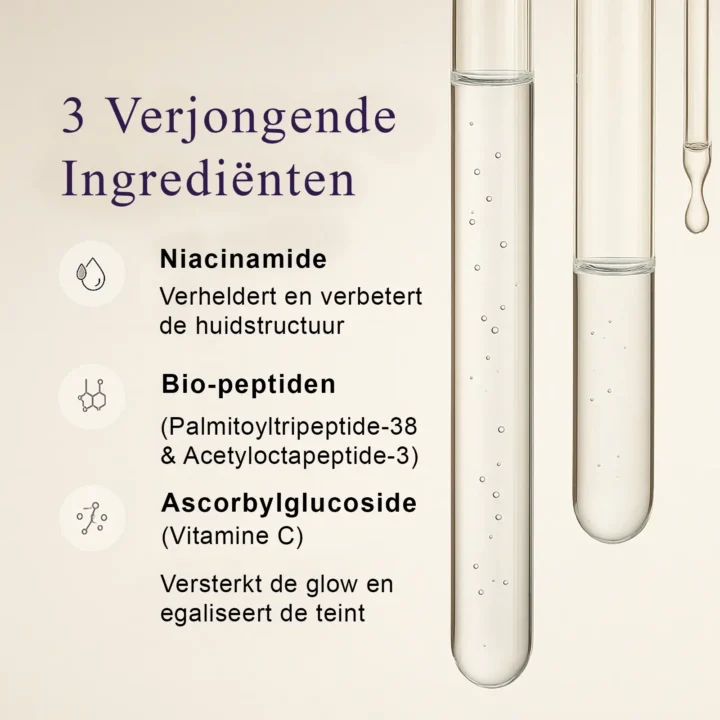 Ageluxe Anti Aging Serum – Vitamine C, Niacinamide & Bio Peptiden voor Stevigheid & Glow - Afbeelding 3