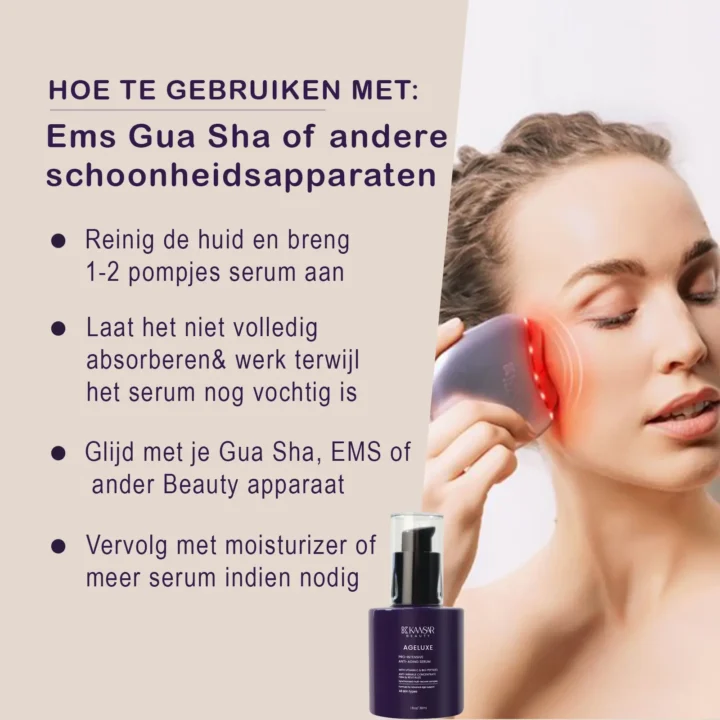 Ageluxe Anti Aging Serum – Vitamine C, Niacinamide & Bio Peptiden voor Stevigheid & Glow - Afbeelding 5